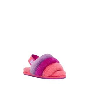 NEW UGG girl's fluff yeah slides in pink purple raspberry